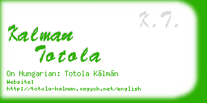 kalman totola business card